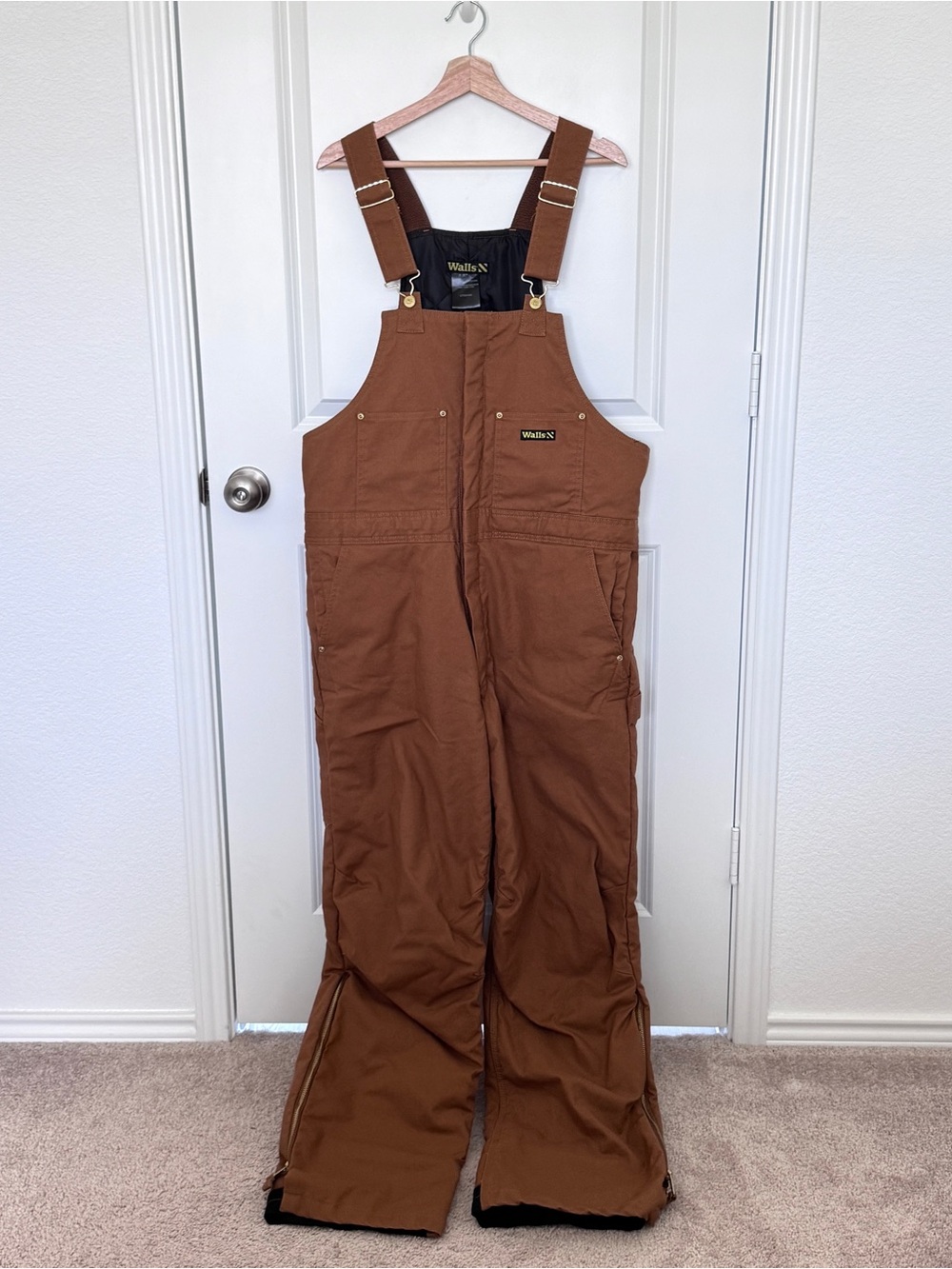 Walls Men's Brown Bib Overalls